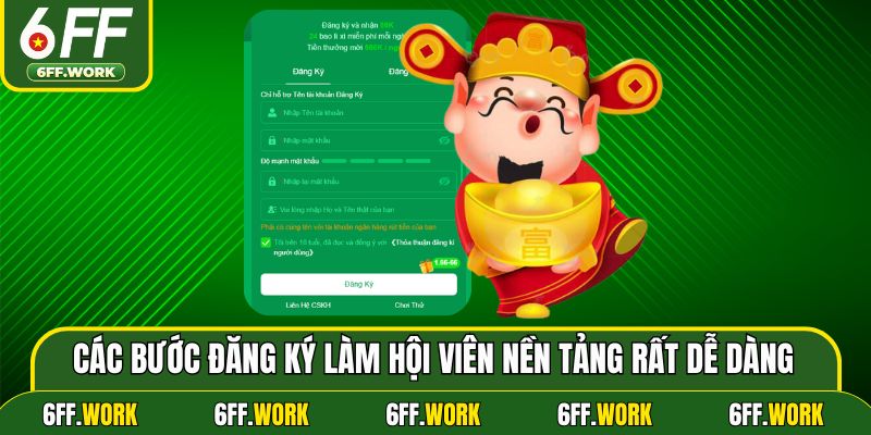 Các bước đăng ký làm hội viên nền tảng rất dễ dàng