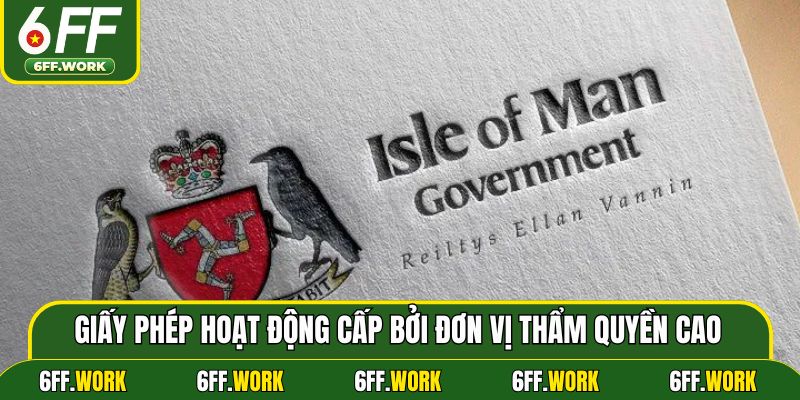 Giấy phép hoạt động cấp bởi đơn vị thẩm quyền cao