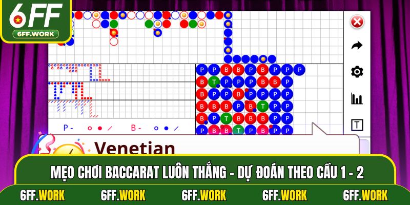 Mẹo chơi Baccarat luôn thắng - Dự đoán theo cầu 1 - 2
